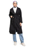 Black Long Feather Jacket - Khotwh